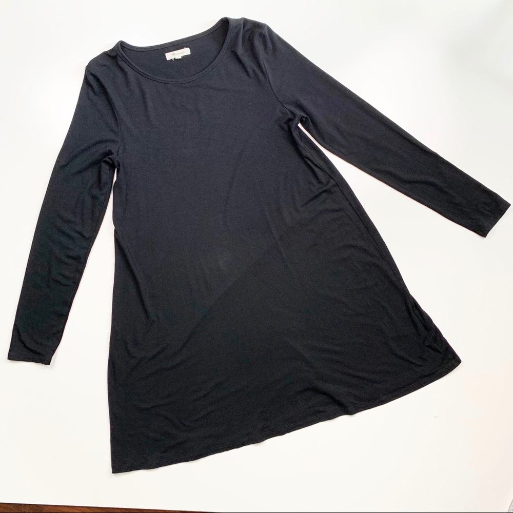 Madewell Black Long Sleeve Dress Medium
